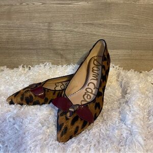 Sam Edelman leopard cow hair flats